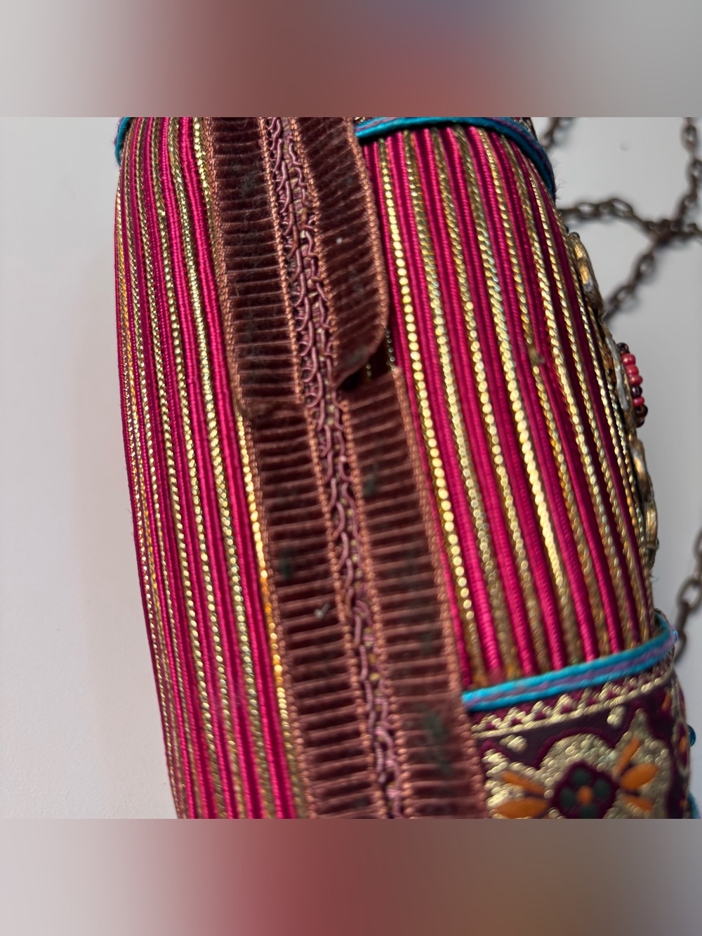 Mary Frances Beaded Clutch Evening Bag Jeweled Embellished Vintage Boho Purse - Picture 10 of 13